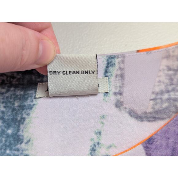 J Peterman Floral Maxi Dress Womens 12 Orange Purple Colorful Wedding Resort - Picture 4 of 8